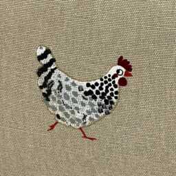 Chicken Cushion, Beige, Sophie Allport Design, Country Living Decor - thumbnail 3
