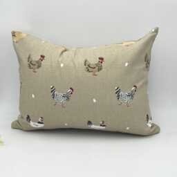 Chicken Cushion, Beige, Sophie Allport Design, Country Living Decor - thumbnail 1