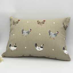 Chicken Cushion, Beige, Sophie Allport Design, Country Living Decor - thumbnail 2