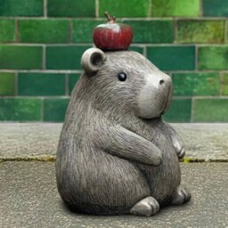 Capybara Concrete Garden Statue Adorable Cement Animal Sculpture Outdoor Wildlife Decoration Handmade Capybara Ornament Front Door Figurine - thumbnail 3