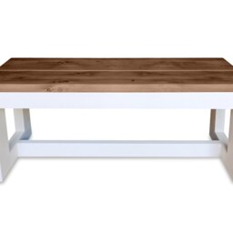 Wooden Entryway Bench Seat Painted Base, Pine Seat - thumbnail 3