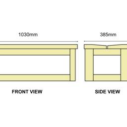 Wooden Entryway Bench Seat Painted Base, Pine Seat - thumbnail 4