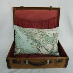 Muskoka & Georgian Bay Canada Vintage Map Pillow - Free Shipping - thumbnail 2
