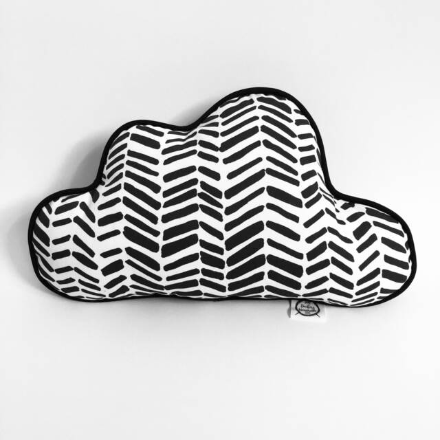 Cloud Cushion - Chevron Print Monochrome - image 1