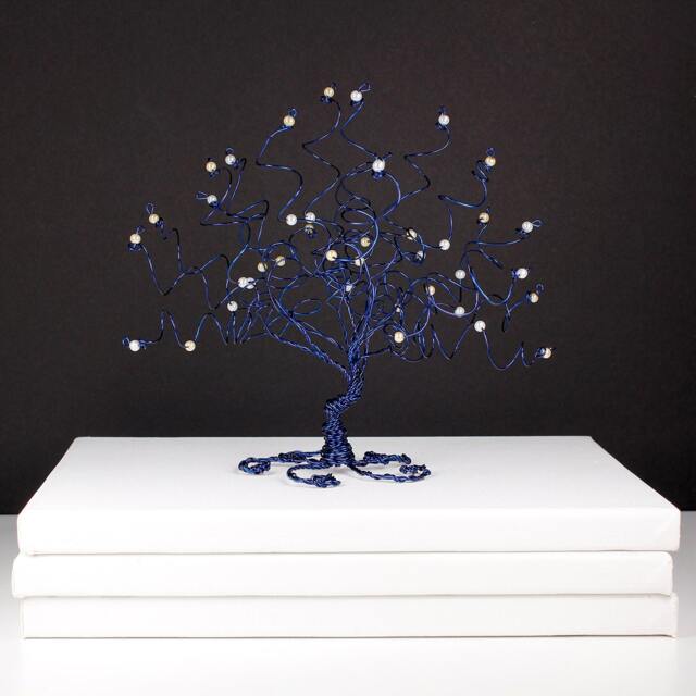 starry Night Wire Tree Sculpture Van Gogh Painting Inspired Art - image 1
