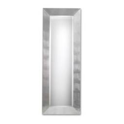 Modern Long Mirror Silver Leaf Design - Made in Italy Italian Entryway Bedroom Living Room Home Decor Item# 5074 - thumbnail 2