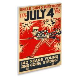 Vintage 1918 Uncle Sam July 4Th Poster Reprint - thumbnail 2