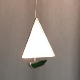 stained Glass Sailboat Mobile - Horizontal Design - thumbnail 2