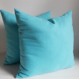 Set Of 2 Turquoise Pillow Cover , Cotton Canvas Pillow Covers, Decorative Throw Pillows - thumbnail 2