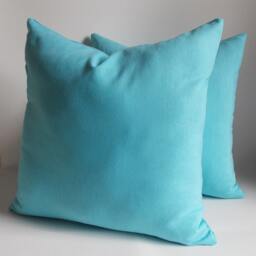 Set Of 2 Turquoise Pillow Cover , Cotton Canvas Pillow Covers, Decorative Throw Pillows - thumbnail 4