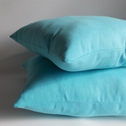 Set Of 2 Turquoise Pillow Cover , Cotton Canvas Pillow Covers, Decorative Throw Pillows - thumbnail 3
