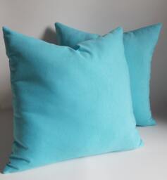 Set Of 2 Turquoise Pillow Cover , Cotton Canvas Pillow Covers, Decorative Throw Pillows