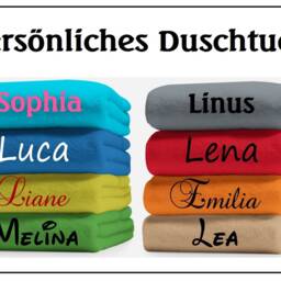 Personalized Bath Towel With Embroidered Name, 70x140 cm - Hand Name 500G/M2 Gift Birthday - thumbnail 2