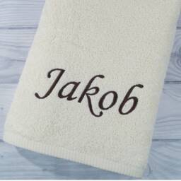 Personalized Bath Towel With Embroidered Name, 70x140 cm - Hand Name 500G/M2 Gift Birthday - thumbnail 3