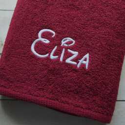 Personalized Bath Towel With Embroidered Name, 70x140 cm - Hand Name 500G/M2 Gift Birthday - thumbnail 4