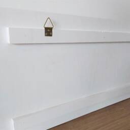 White Wooden Wall Organizer A4 Pin Board With Hooks - thumbnail 4