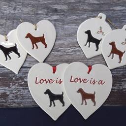 Patterdale, Handmade Ceramic Patterdale Gifts, Christmas Decoration, Present For Lover, Dog Gifts - thumbnail 3