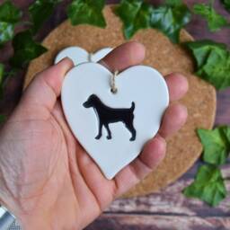 Patterdale, Handmade Ceramic Patterdale Gifts, Christmas Decoration, Present For Lover, Dog Gifts - thumbnail 2