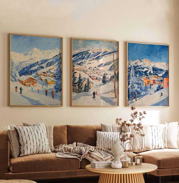 Mont Tremblant Ski Poster Set, Print, Canada Poster, Resort Wall Art, Gift For Adventurer - image 1