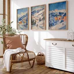 Mont Tremblant Ski Poster Set, Print, Canada Poster, Resort Wall Art, Gift For Adventurer - thumbnail 4