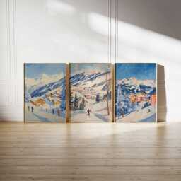 Mont Tremblant Ski Poster Set, Print, Canada Poster, Resort Wall Art, Gift For Adventurer - thumbnail 2