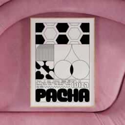 Pacha Ibiza Club Print - Poster Wall Art Geometric Funky Dj Clubbing Patterned Bauhaus House Music - thumbnail 3