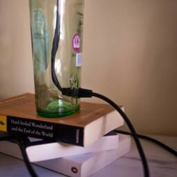 Plymouth Gin Bottle Lamp - U.K. Main Plug - Recycled Lighting Gift - thumbnail 3