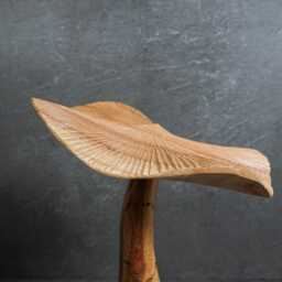 Handmade Jempinis Wood Mushroom Sculpture, Rustic Home Decor, 10.5 Inch - thumbnail 4