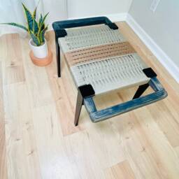 Hand-Woven Entryway Bench Mcm Style End Of Bed & Mudroom Seating - Custom-Made, Multiple Sizes - thumbnail 3