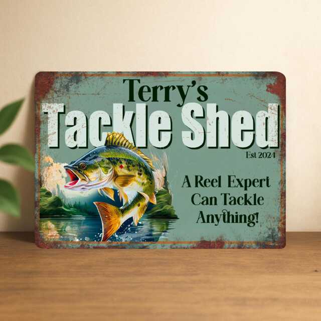 Personalised Fishing Sign, Gift For Dad, Birthday Anglers - image 1