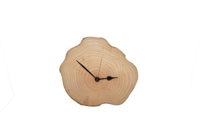 Wooden Wall Clock 28 X 24 cm The Versatile Ash Wood Decoration Gift Idea Unique Handmade Made in Austria - image 1