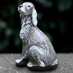 Outdoor Spaniel Sculpture Concrete Cocker Statue Cement Memorial Decoration Handmade Dog Lover Gift Yard Art - thumbnail 1