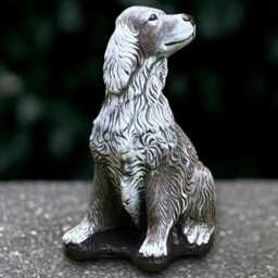 Outdoor Spaniel Sculpture Concrete Cocker Statue Cement Memorial Decoration Handmade Dog Lover Gift Yard Art - thumbnail 2