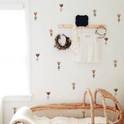 Meadow Flowers Fabric Wall Stickers - Removable & Reusable - thumbnail 2