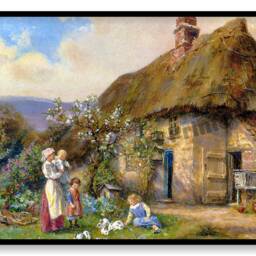 3 Prints, Anne Hathaway's Cottage, English Cottages, Old Thatch Roof Cottages - thumbnail 2