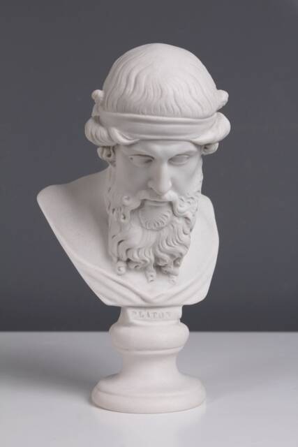 Plato Bust Sculpture Small - Platon Greek Philosopher Statue Gifts Ideas Antique Marble Art Reproduction Made in Europe The Ancient Home - image 1