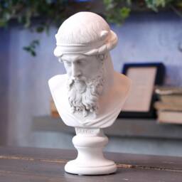Plato Bust Sculpture Small - Platon Greek Philosopher Statue Gifts Ideas Antique Marble Art Reproduction Made in Europe The Ancient Home - thumbnail 2