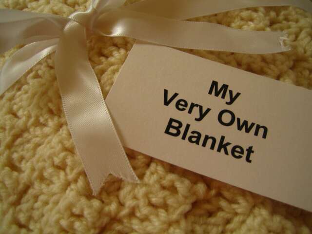 Cream Hand Crocheted Baby Blanket - image 1