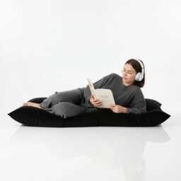 Bean Bag Plush Velvet Floor Cushion Indoor/Outdoor Pillow, Polystyrene Fill - thumbnail 3