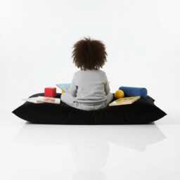Bean Bag Plush Velvet Floor Cushion Indoor/Outdoor Pillow, Polystyrene Fill - thumbnail 2