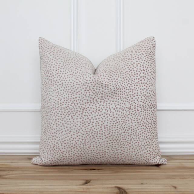 Pink Polka Dot Throw Pillow Custom Cover With Dots Farmhouse Pillows Lumbar Sofa Accent - Haley - image 1