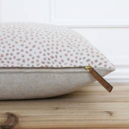 Pink Polka Dot Throw Pillow Custom Cover With Dots Farmhouse Pillows Lumbar Sofa Accent - Haley - thumbnail 2