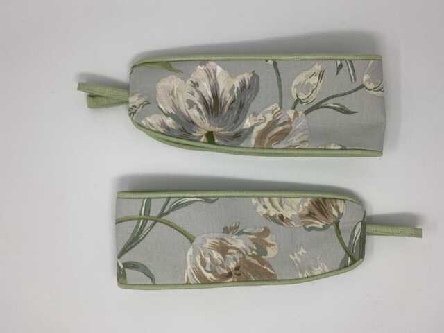 Laura Ashley Gosford Sage Handmade Pair Of Curtain Tie Backs Piped Hedgerow Green - image 1