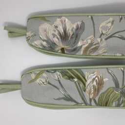 Laura Ashley Gosford Sage Handmade Pair Of Curtain Tie Backs Piped Hedgerow Green - thumbnail 2
