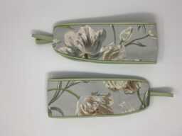 Laura Ashley Gosford Sage Handmade Pair Of Curtain Tie Backs Piped Hedgerow Green