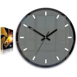 Wall Clock Gray, Rolo With White Index - Quiet & Modern 30cm/11, 81 - thumbnail 4