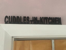 Cuddles in The Kitchen Acrylic Sign For Wall, Shelf Or Doorframe Arctic Monkeys Fans Door Topper Now Then Mardy Bum - thumbnail 1