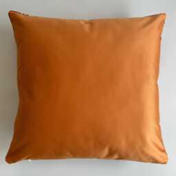 Silk Velvet Cushion Cover, Saffron Elephant Cushion, Turkish Jacquard Pillow, Ikat Decorative Pillow 20''x20''/50x50 cm - thumbnail 4