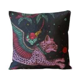 Clarke & Clarke, Navy Blue, Purple Pink Velvet Cushion Cover, Throw Pillow Home Decor - thumbnail 2