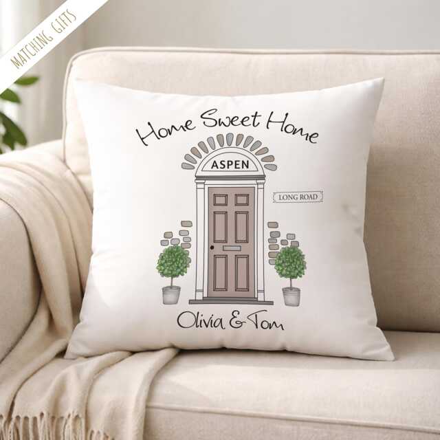 Personalised New Home Gift - Perfect D??cor Housewarming Cushion Moving House For Friends Couple - image 1